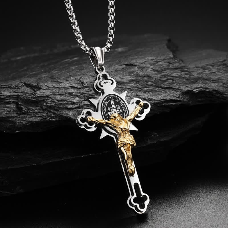 🎁Hot Sale 49% OFF⏳Benedict Protection Cross Power Pendant Necklace