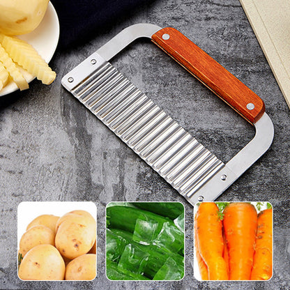 Stainless Steel Wavy Crinkle Potato Cutter