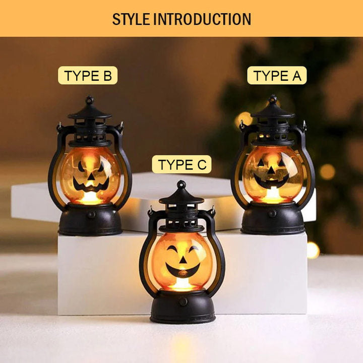 Portable Battery-Operated Halloween Pumpkin Lantern