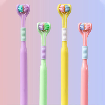 V-shaped Three-sided Toothbrush with Soft Bristles