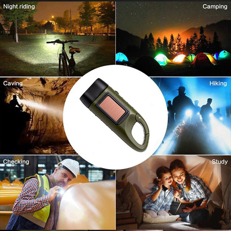 🔥High Brightness Portable Outdoor Solar Powered Flashlight