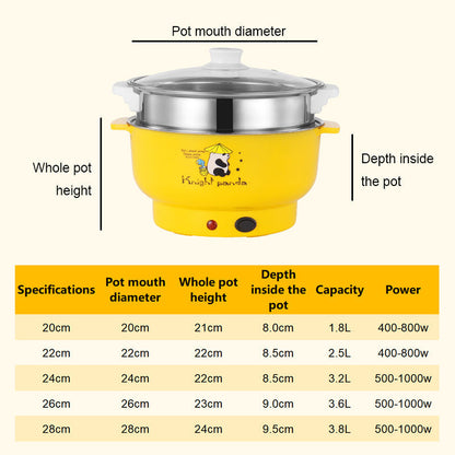 Multifunctional Electric Cooking Pot With Steamer