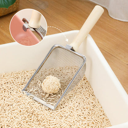 Stainless Steel Mesh Cat Litter Scoop