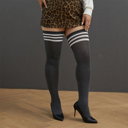 Plus Size Thigh-High Socks