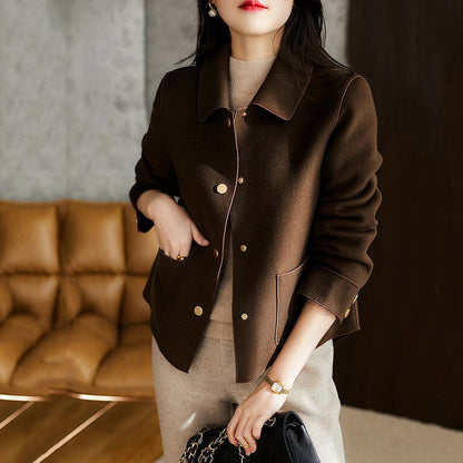 Women's Fashion Short Fall Reversible Coat