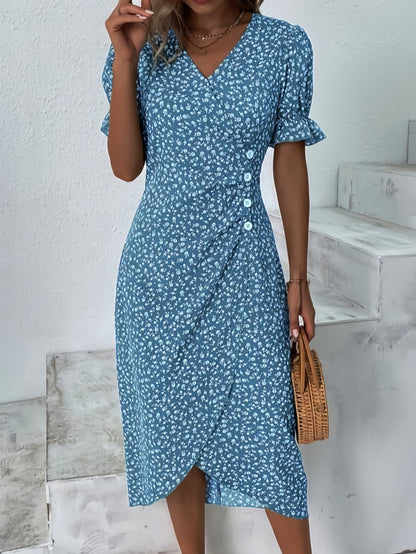 🌷Women's Floral V-neck Printed Dress