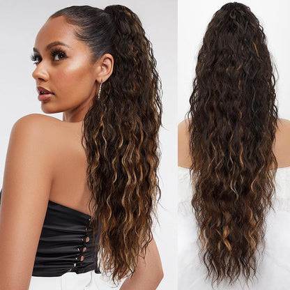 2025 HOT SALE🔥Curly Wavy Frizzy Hair Extension with Ponytail