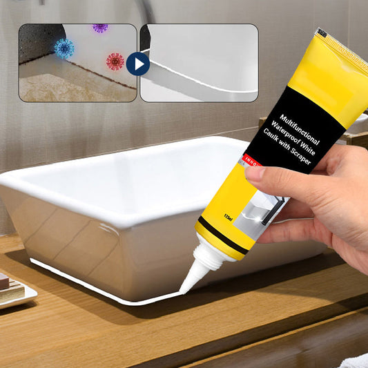 ✨Buy 2 Get 1 Free✨Multifunctional Waterproof White Caulk with Scraper🛠️🧱