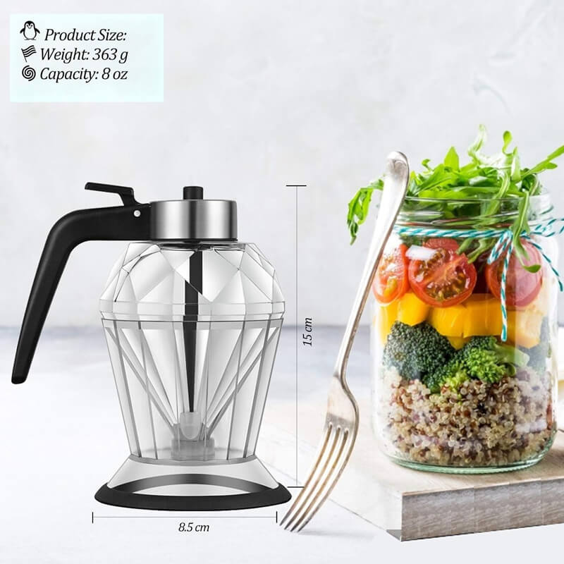 Household Diamond Glass Press Leak-proof Oil Dispenser