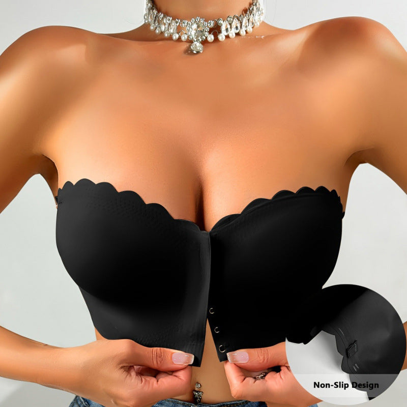 🔥BUY 1 GET 1🔥 Seamless Front Closure Strapless Bandeau Bra – Comfort & Support All Day! 💖