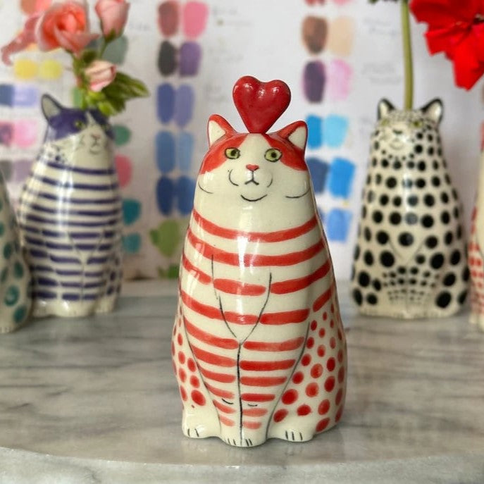 Polka Dot Cat Vase🐱