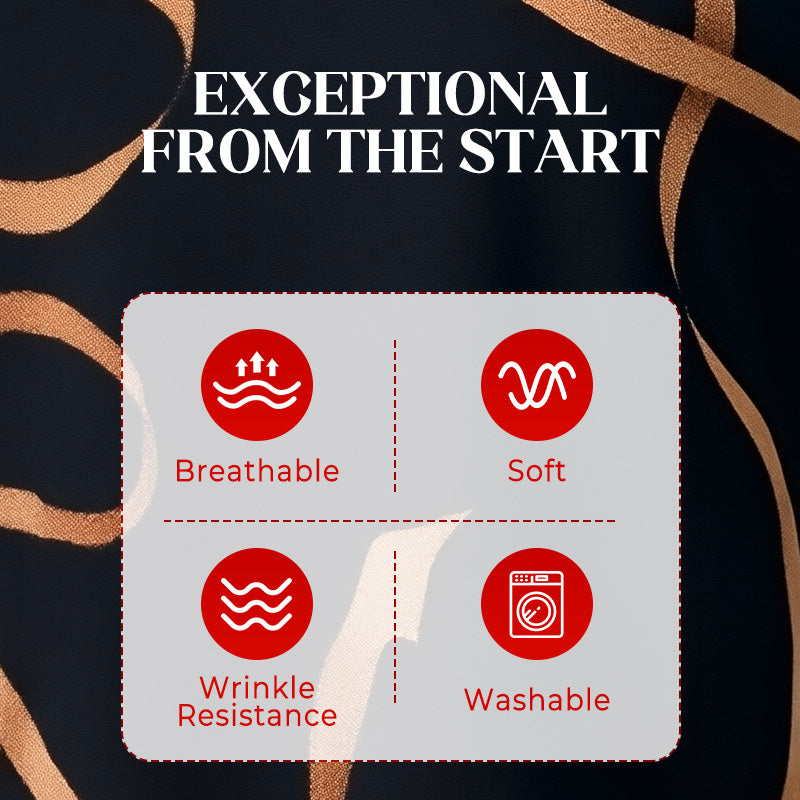 💝✨Flowy V-Neck Printed Long Dress