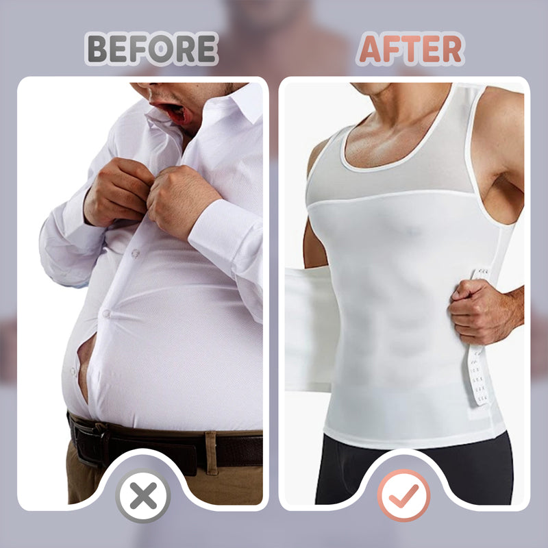 🔥New Hot Selling❤️‍🔥Men's Slimming Mesh Waist-Cinching Vest
