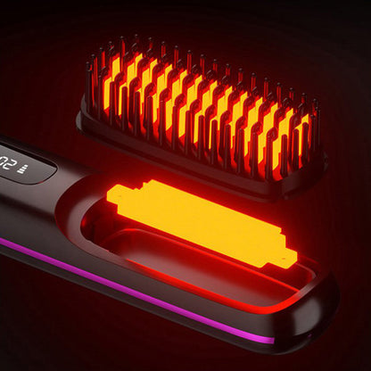 🎁Wireless Ceramic Heating Hair Straightening Comb