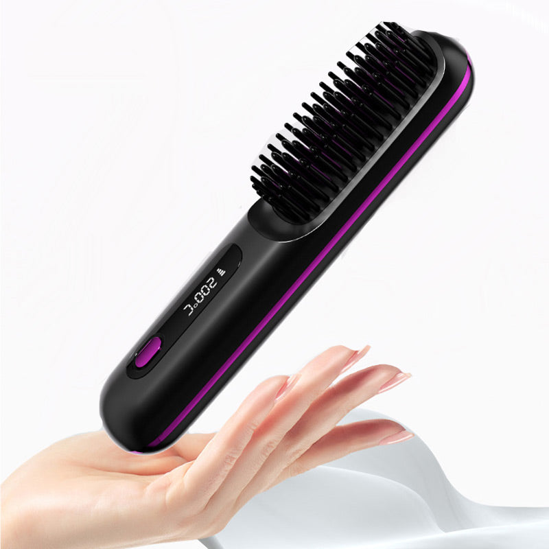 🎁Wireless Ceramic Heating Hair Straightening Comb