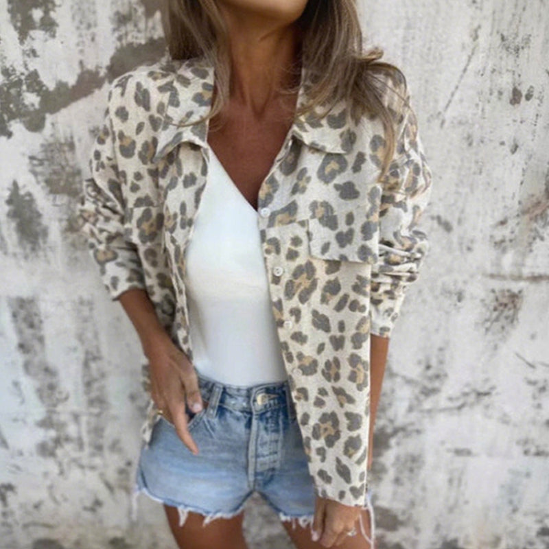 Women's Soft Casual Leopard Print Shirt