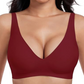 💜Jelly Wireless Womens Comfortable Wireless Bras Push Up Bralettes Seamless Tshirts Bras Deep V Everyday Bras