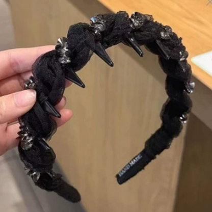 Rhinestone Headband with Teeth for Women