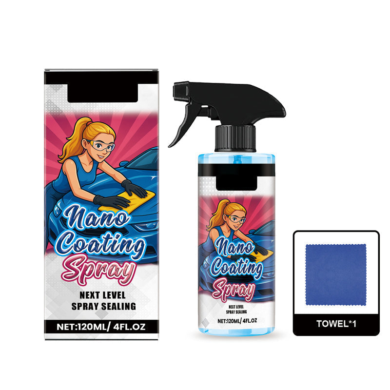 🚗 BUY 2, GET 1 FREE! ✨Car polish spray + microfiber cloth – restores shine and protects paintwork in minutes, scratch-resistant formula ☀️