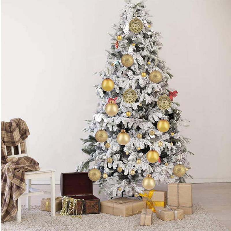 101PCS Christmas Tree Baubles Ornament Set