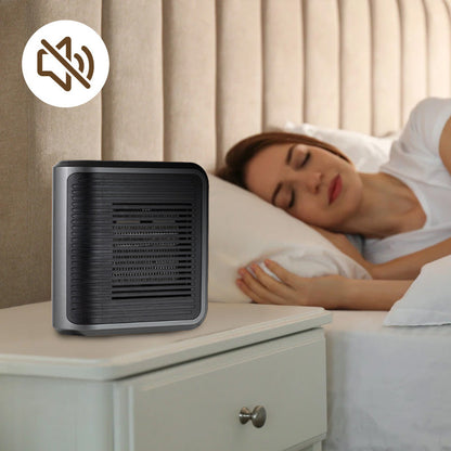 800W Wall Outlet Space Heater - Adjustable Thermostat with 4 Timer Settings & Overheat Protection for Office/Bedroom 🕒🌡️