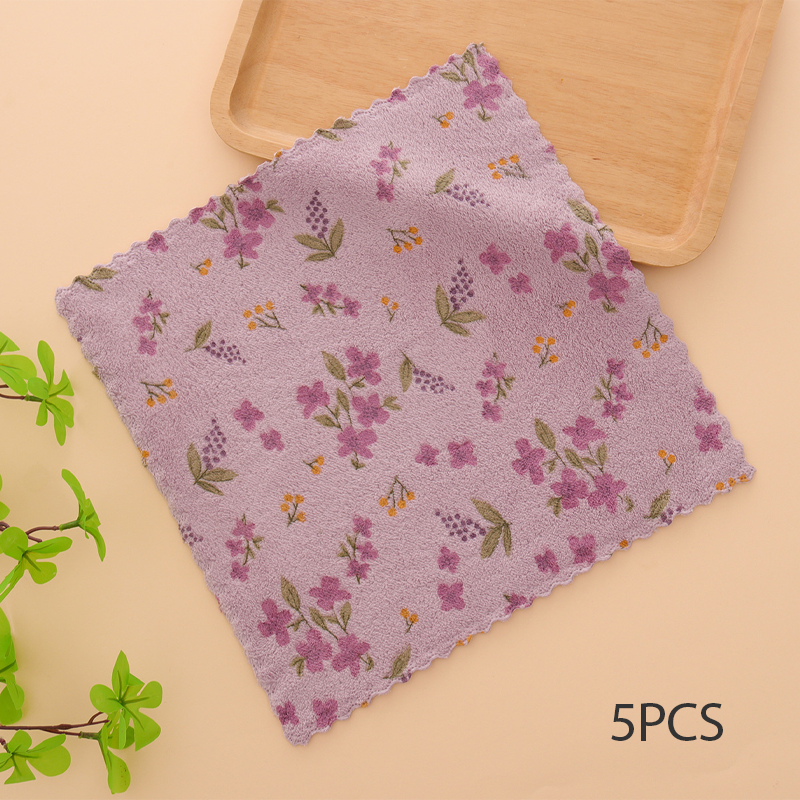 ⏳Time-Limited Special⏰5PCS Coral Flannel Dish Towels for Home Use