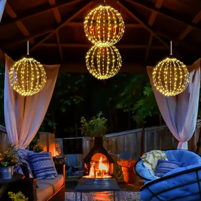 💡✨Hanging LED Sphere Light – 360° soft glow, collapsible & weatherproof. Perfect for patio, garden & holiday decor! 🌟🏠
