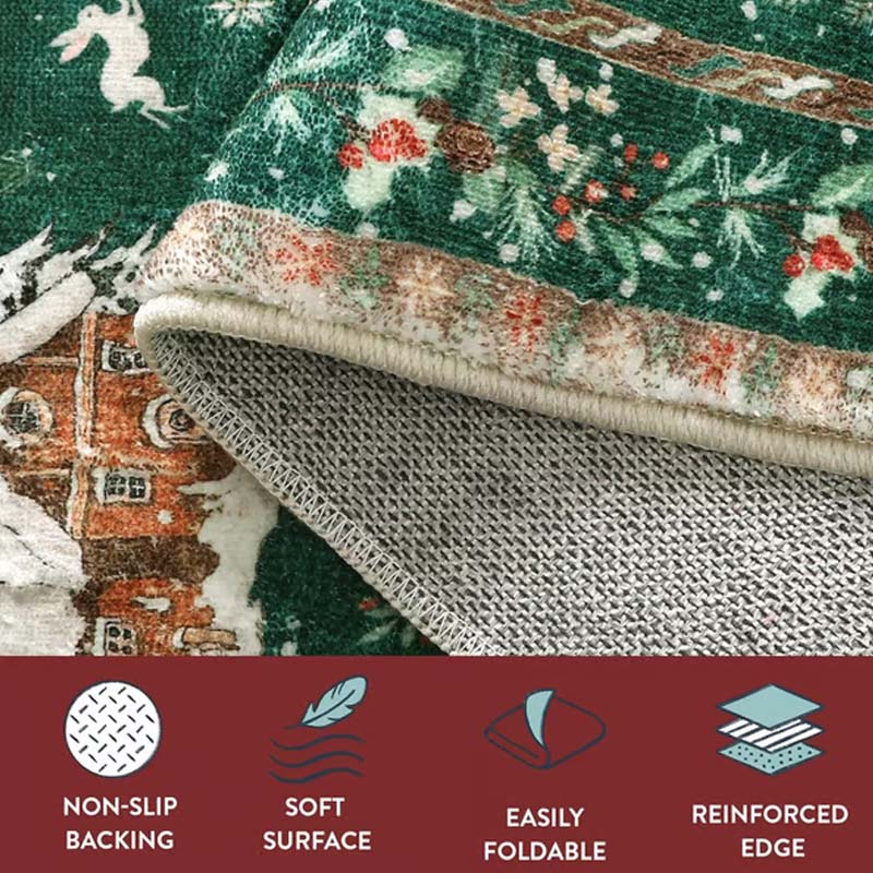 🦌🎄Cozy Up Bare Floors Instantly! Soft Non-Slip Christmas Runner Rug