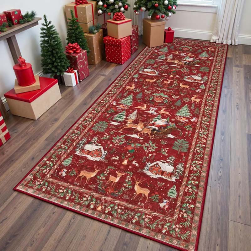 🦌🎄Cozy Up Bare Floors Instantly! Soft Non-Slip Christmas Runner Rug