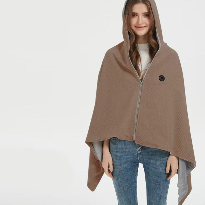 🔥Portable Heated Hooded Blanket Shawl
