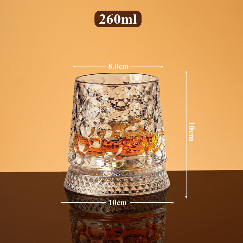 🥃  360° Rotating Whiskey Glass – Aerate & Relieve Stress ✨