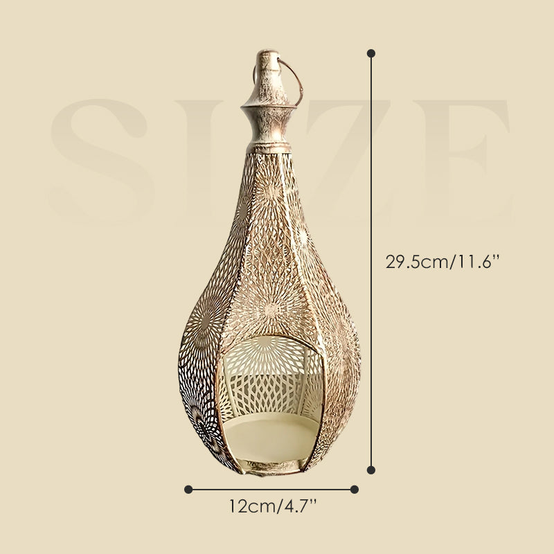 Hollow-Out Metal Candle Holder Ornament