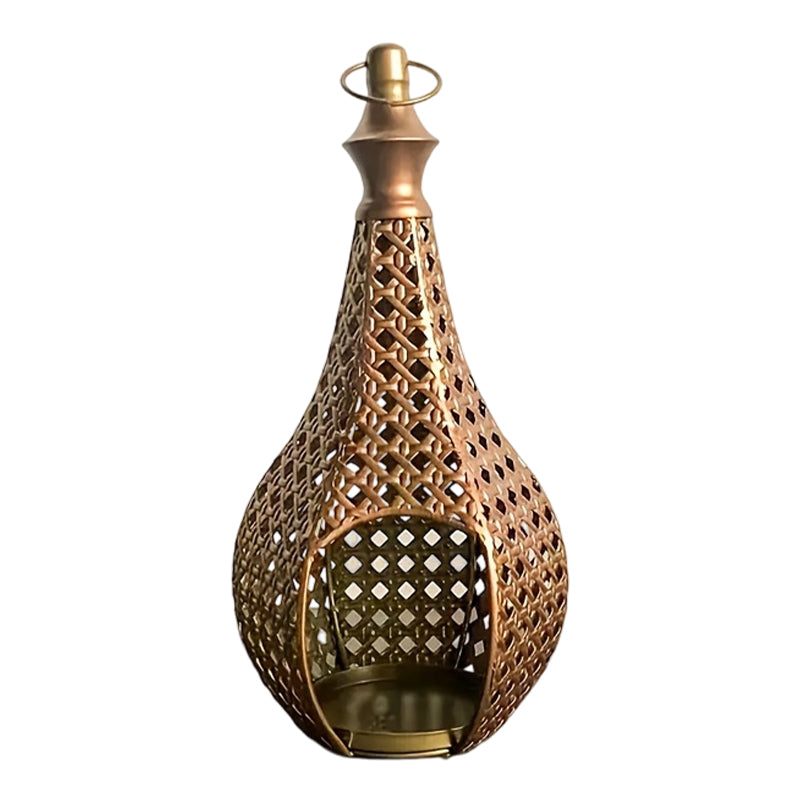 Hollow-Out Metal Candle Holder Ornament