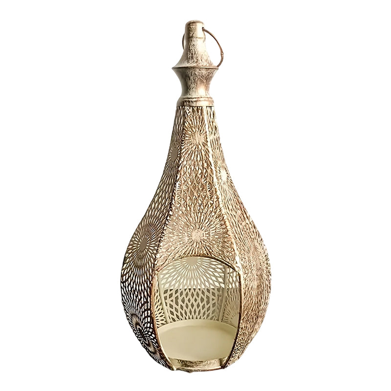 Hollow-Out Metal Candle Holder Ornament