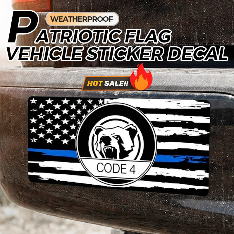 Weatherproof Patriotic Flag Vehicle Sticker Decal