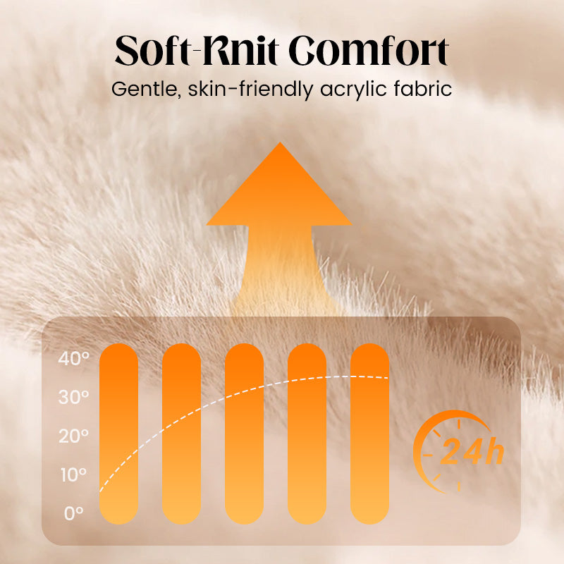 Women's Double-Layer Knit Shawl with Plush Trim