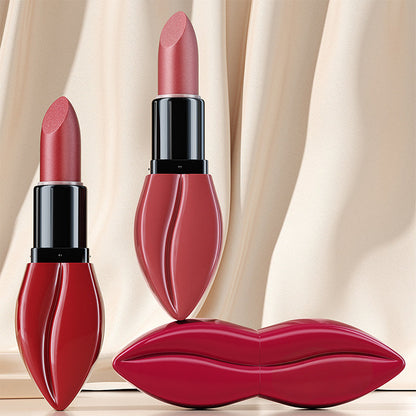 Long-Lasting Lip-Shaped Matte Lipstick