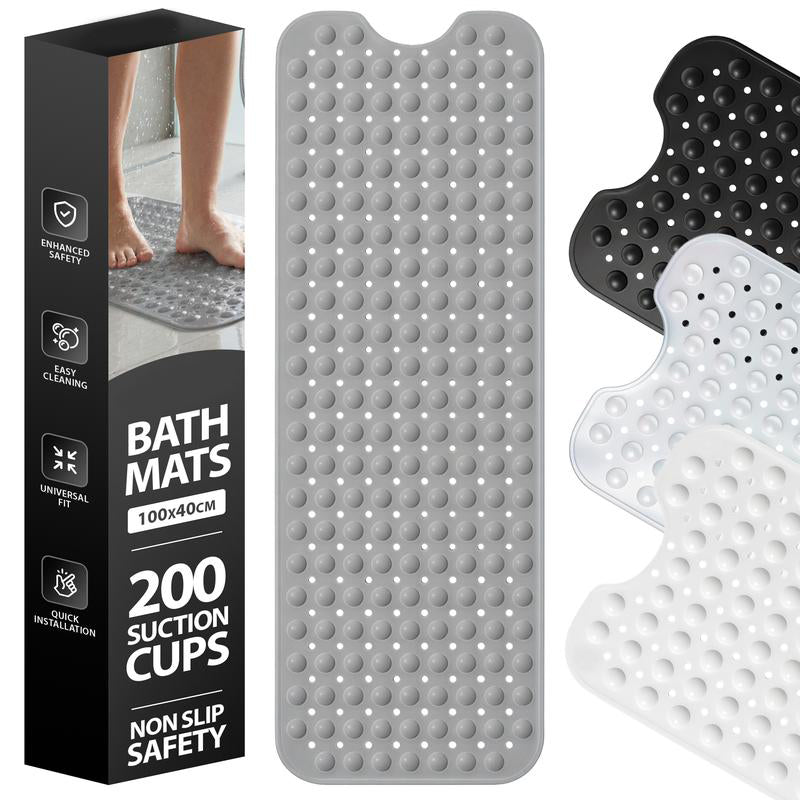 🔥 40"x16" Non-Slip Bathtub Mat with Suction Cups