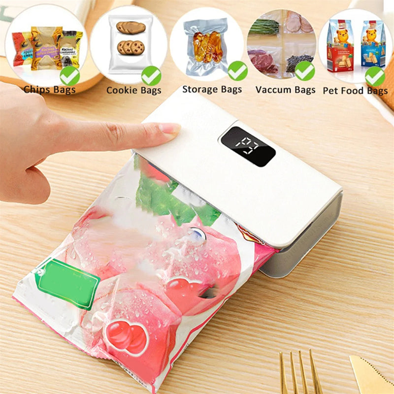 🔥【HOT SALE】Rechargeable 2-in-1 Mini Bag Sealer with Cutter