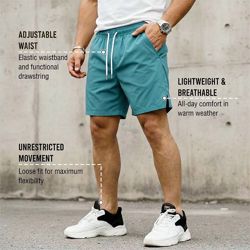 Men’s Casual Quick Dry Shorts with Pockets