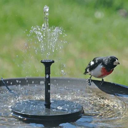 🎁Solar Fountain, Solar Powered Bird Bath Fountain Pump with 4 Nozzles 1.4W Solar Panel Kit Water Pump, Outdoor Watering Submersible Pump for Pond, Pool, Garden, Fish Tank