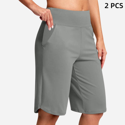 🔥Women's High-Waist Yoga Shorts with Pockets