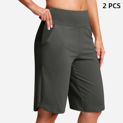 🔥Women's High-Waist Yoga Shorts with Pockets