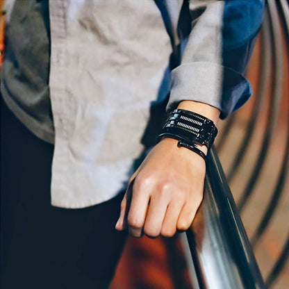 ⌚ Men's Binary LED Watch – Stainless Steel, Blue Light, Sporty, Water-Resistant, Modern ⚡