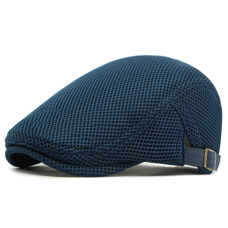 🧢Breathable Flat Cap with Adjustable Strap – Mesh Fabric, Classic Ivy Style & Built-in Sweatband – All-Day Comfort🌞
