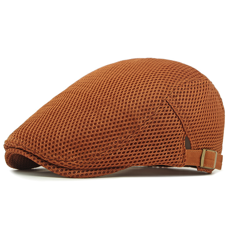 🧢Breathable Flat Cap with Adjustable Strap – Mesh Fabric, Classic Ivy Style & Built-in Sweatband – All-Day Comfort🌞