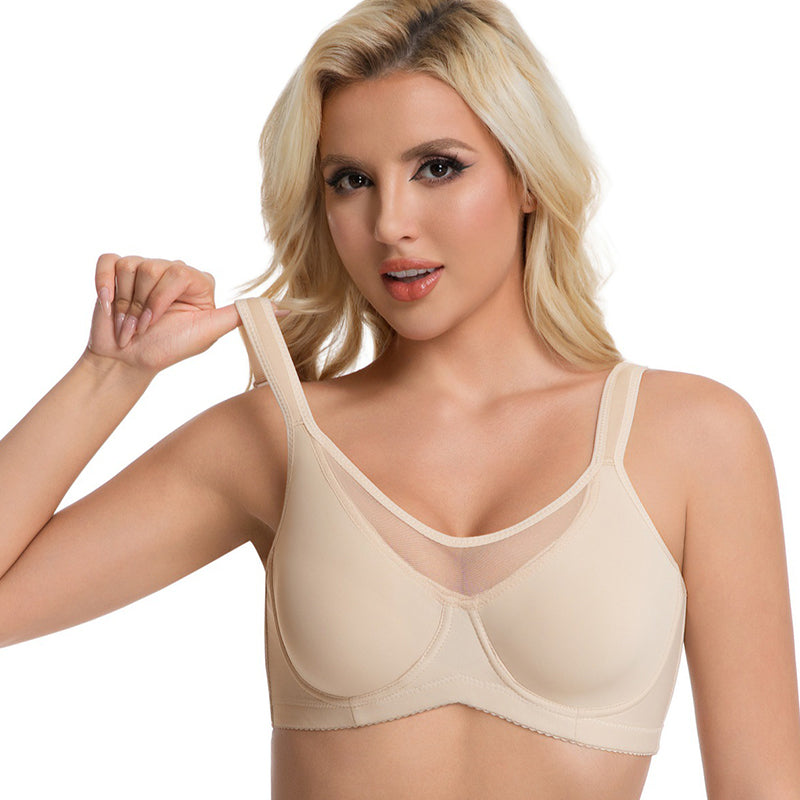 Women's Elegant Sheer Full Coverage Plus Size Bra