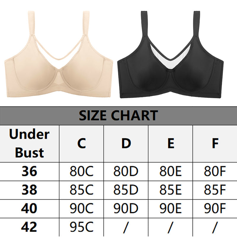 Women's Elegant Sheer Full Coverage Plus Size Bra