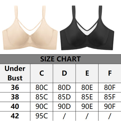 Women's Elegant Sheer Full Coverage Plus Size Bra