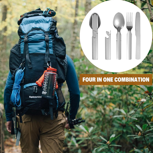 ✨4-in-1 Stainless Steel Portable Cutlery Set